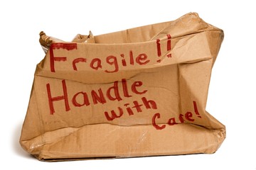 Fragile Brown Box Crushed XXXL