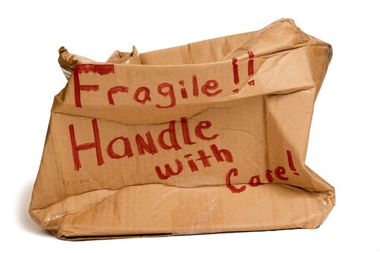 Fragile Brown Box Crushed XXXL