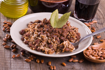 Rice and beans.