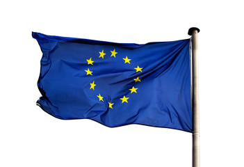 Flag of  European Union on white background