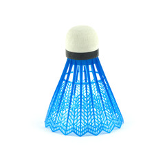 Fototapeta na wymiar Blue badminton shuttlecocks isolated on white