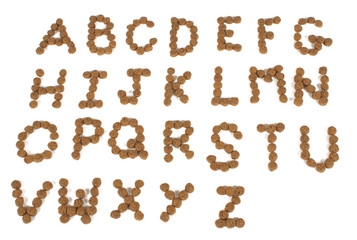Dog food alphabet
