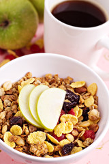 Granola with nuts and fruits