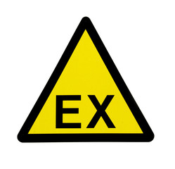 The sign danger explosive atmosphere