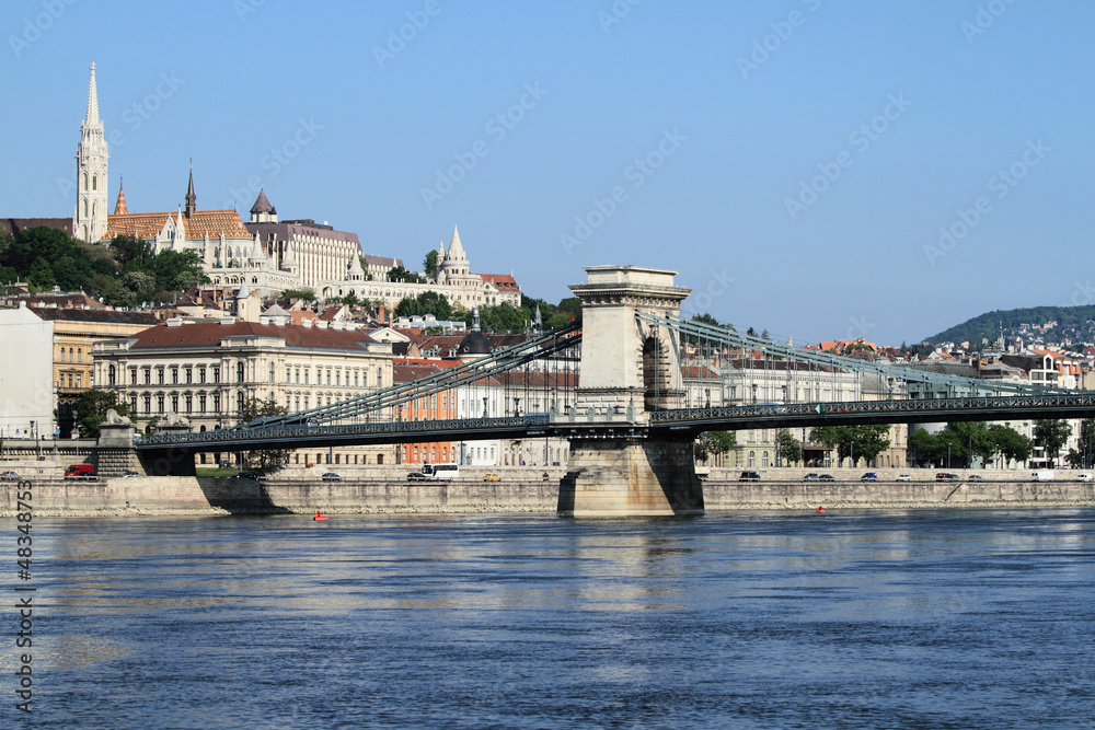 Wall mural Szechenyi Chain Bridge