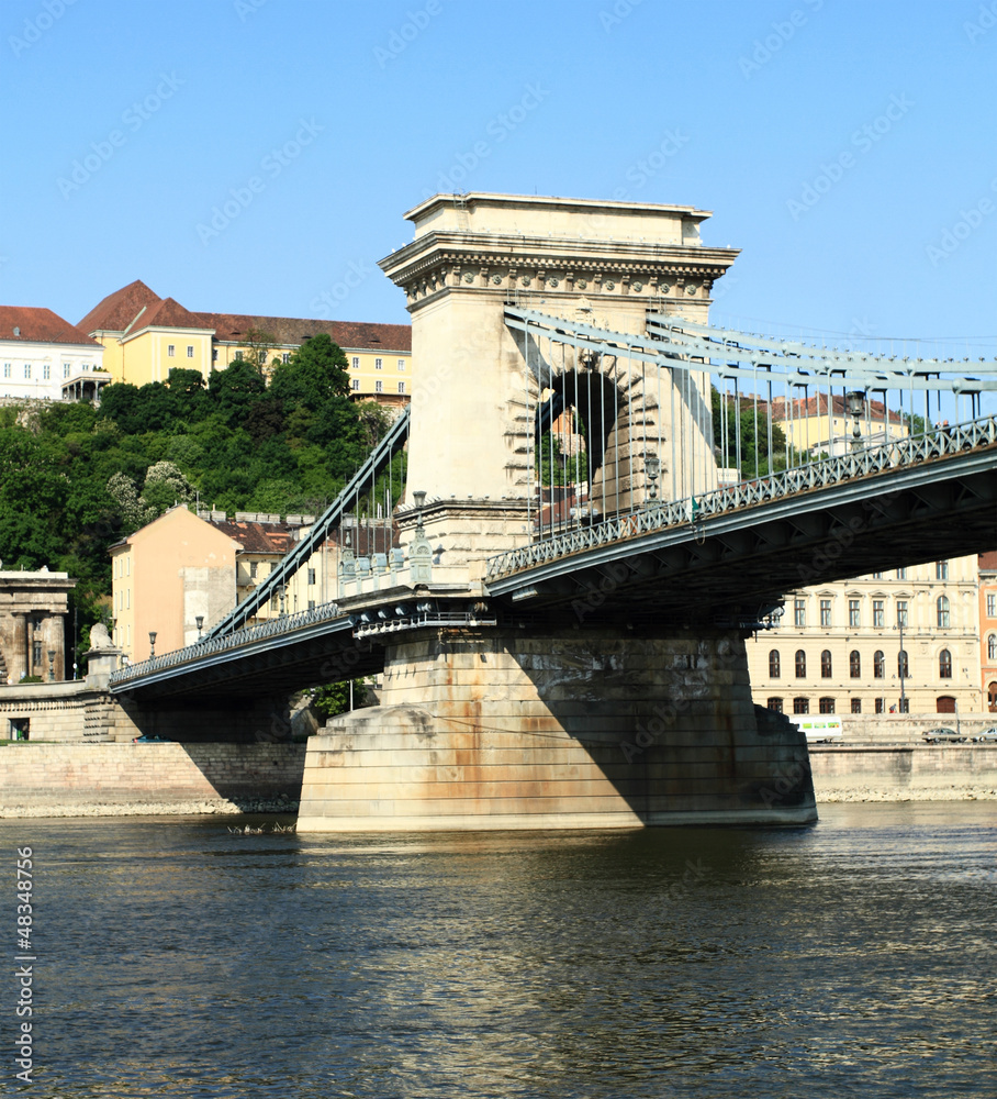 Wall mural Szechenyi Chain Bridge