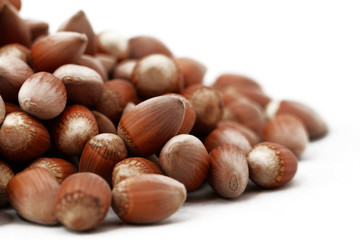 Tasty hazelnuts, close up
