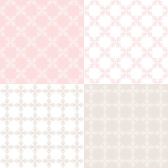 Set floral ornamental patterns.