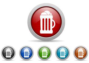 beer vector icon set