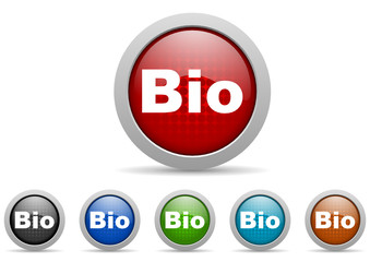 bio vector icon set