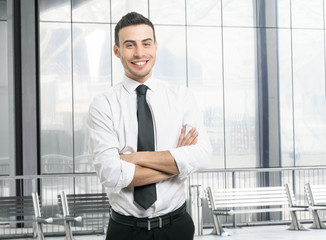 Handsome smiling businessman portrait