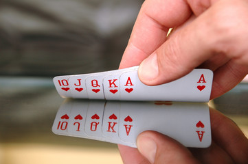 Showing playing cards