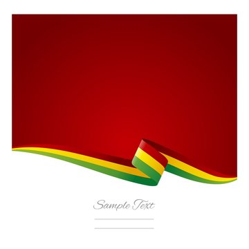 Abstract color background Bolivian flag vector
