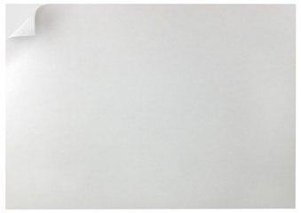 White Page Curl Background Isolated Copy Space