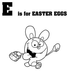 E Is For Easter Eggs Text