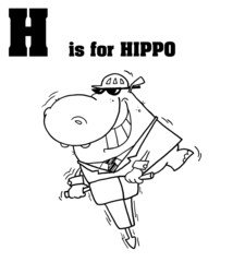 H Is For Hippo Text