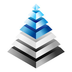 Environmental impact rating - three-dimensional pyramid. Eps10 - 48355511