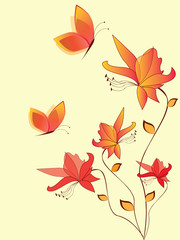 Floral background with flowers
