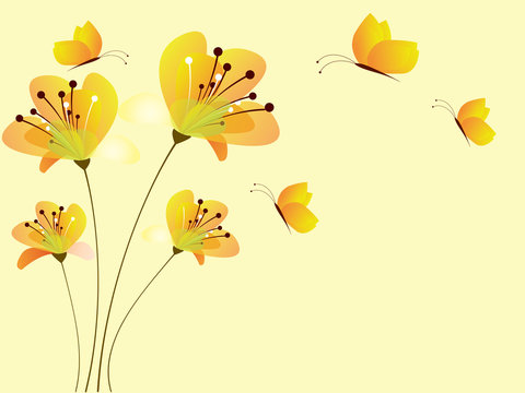 Floral background with flowers