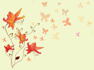 Floral background with flowers