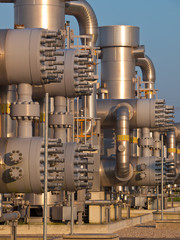 Detail of a natural gas processing plant