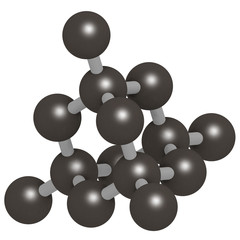 Pure silicon (Si, silicium), crystal structure.  Si is the main