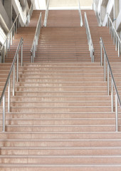 Subway station staircase