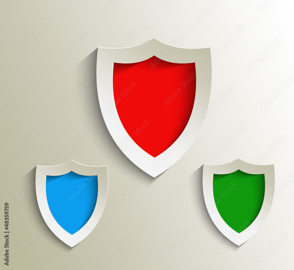Canvas Prints design of shield labels stamps stickers use.
