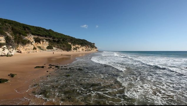 Atlantic ocean beach on the Costa de la Luz, Andalusia, Spain