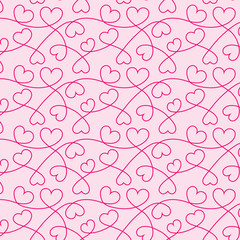Seamless texture of hearts for a Valentine day