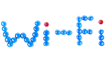 Wi-Fi on the white background