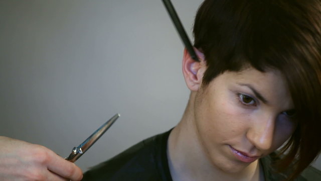 haircut and styling