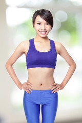 Fototapeta premium Fitness woman portrait