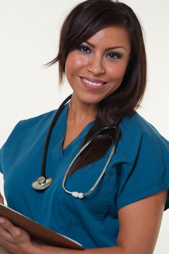 Young Attractive Native American Medical Professional