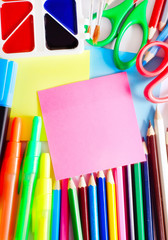 Fototapeta premium school supplies