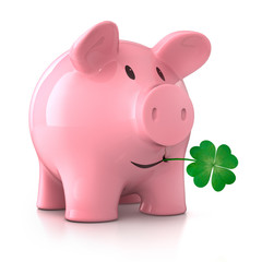 Glücksschwein mit Kleeblatt 2