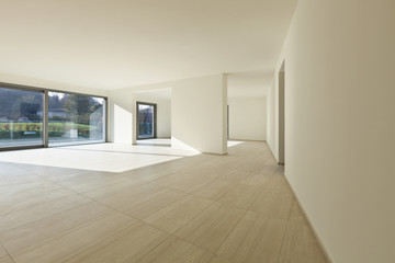 modern architecture, new empty apartment, wide room