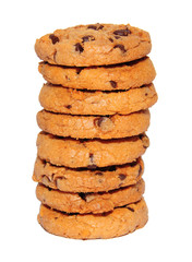 Chocolate chips cookies stack
