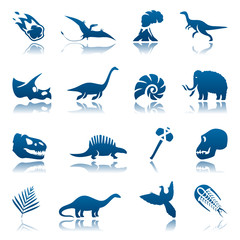 Prehistoric icon set © alder
