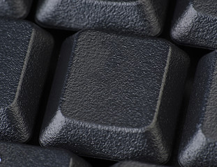 black key computer without symbols, in modern keyboard