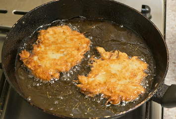 frying pancakes