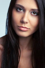 Naklejka premium beautiful woman face portrait