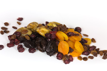 getrocknete Crannberries, Aprikosen,Feigen, Pflaumen
