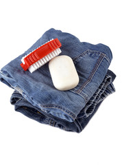 Jeans mit Fleck Handwäsche