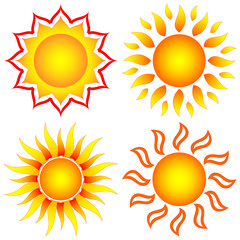 bright symbolic vector sun collection