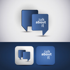 Fototapeta premium Talk about it - flyer or cover design