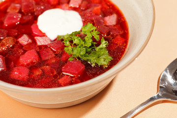 Russian cuisine. Borscht