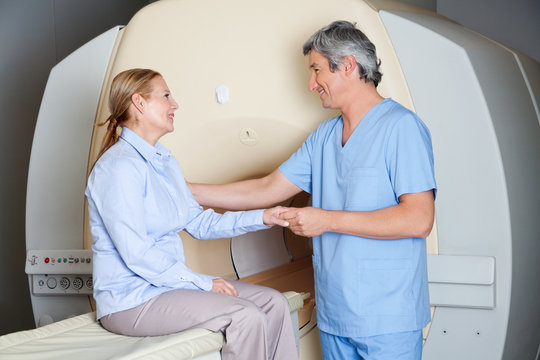 Radiologic Technician With Patient