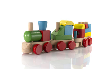  toy train made from wood