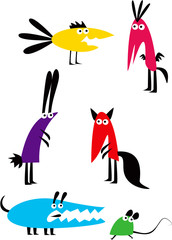 Funny colored animals